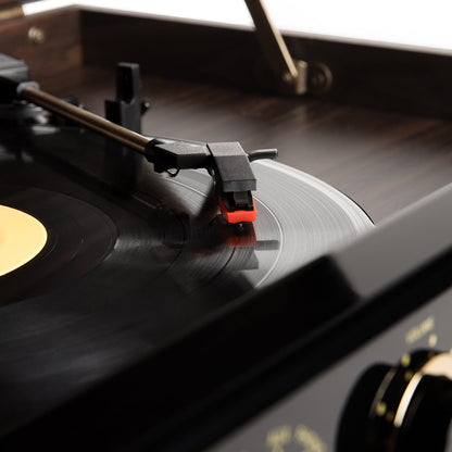 The Empire 6-in-1 Wood Record Player