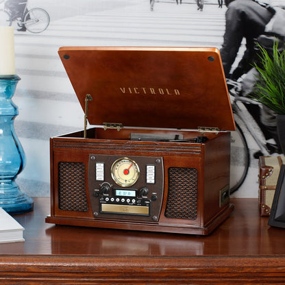 The Navigator 8-in-1 Wood Record Player