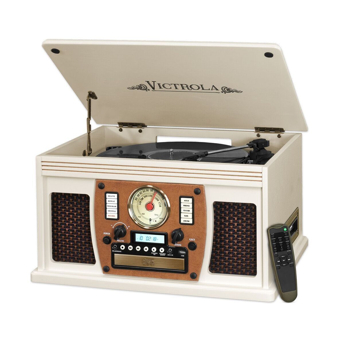 The Navigator 8-in-1 Wood Record Player