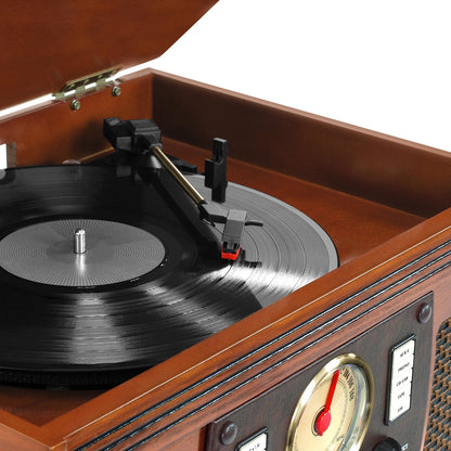 The Navigator 8-in-1 Wood Record Player